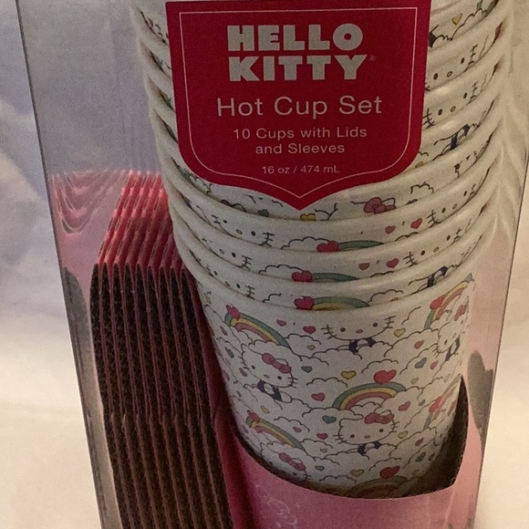 Hello Kitty Retro Rainbow cup & napkin set - Picture 2 of 6